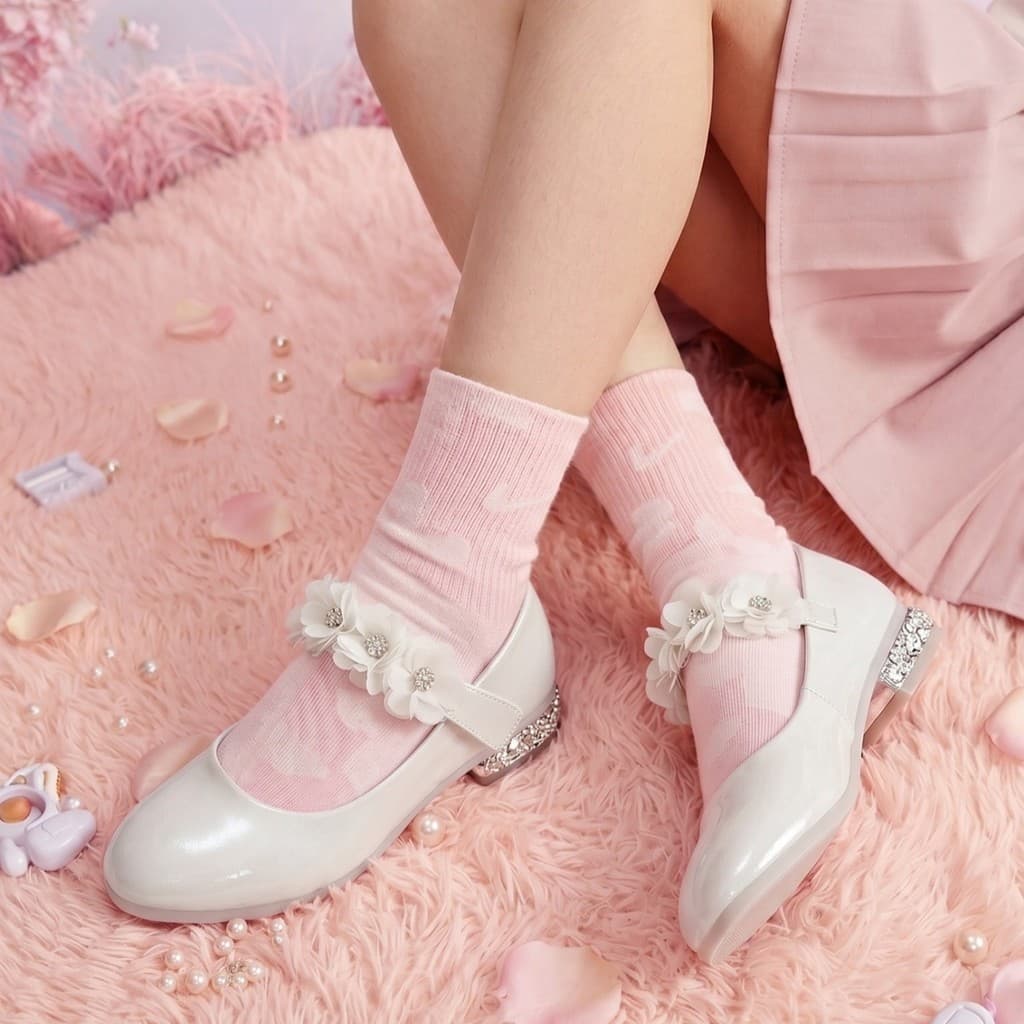 Thumbnail gambar ke-5 produk Mecer Kids ARHT 092 - Sepatu Anak Perempuan Lucu Model Mary Jane Elegan