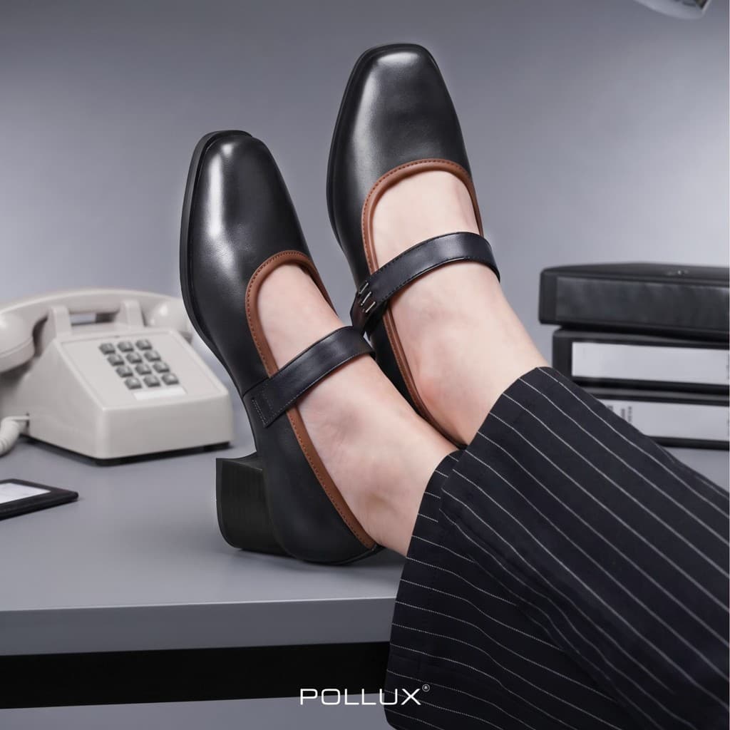 Gambar produk Pollux Monday WPOEN 53 - Sepatu Kerja Wanita Bahan Kulit Asli Tinggi Hak 4cm