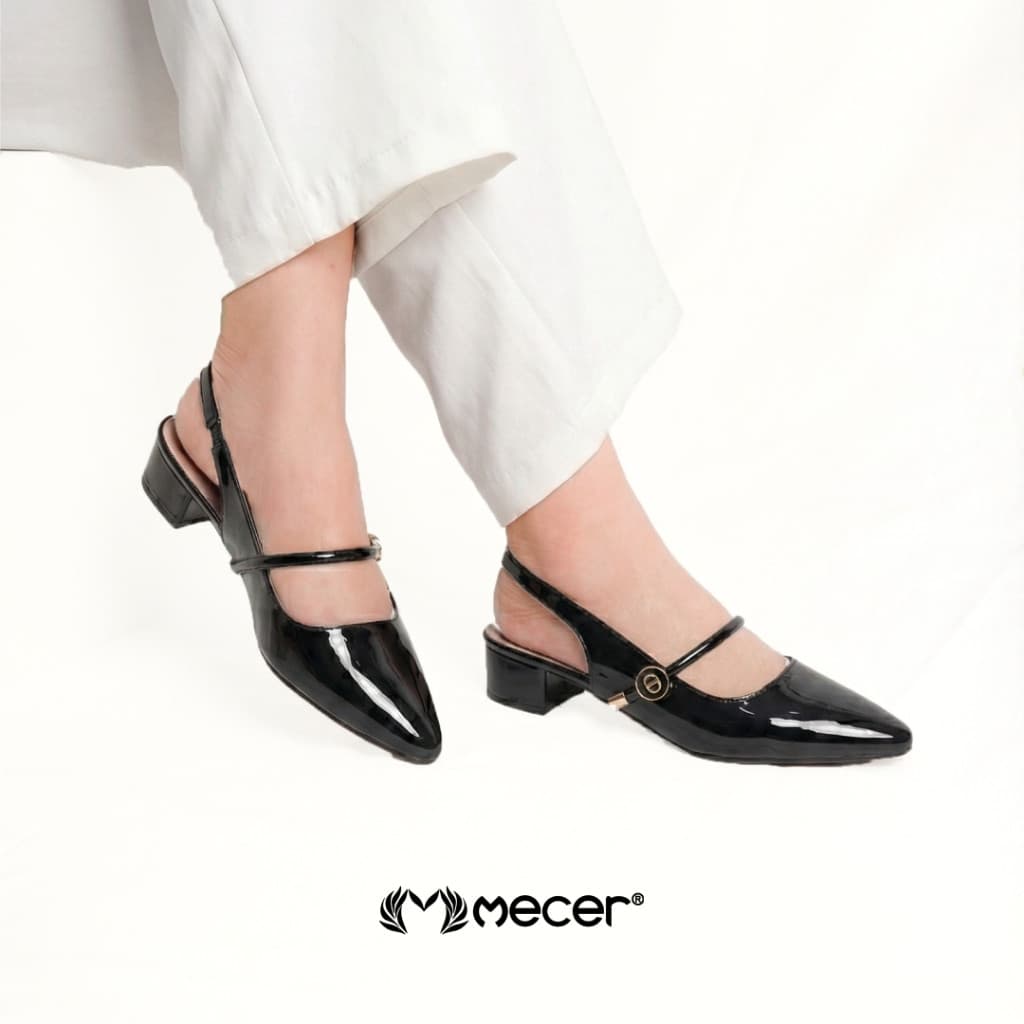 Thumbnail gambar ke-9 produk Mecer Monday WYH636624 Khaki dan Hitam Size 36-41, Block Heels Wanita Cocok Untuk Acara Formal, Pesta, Rapat dan Kerja