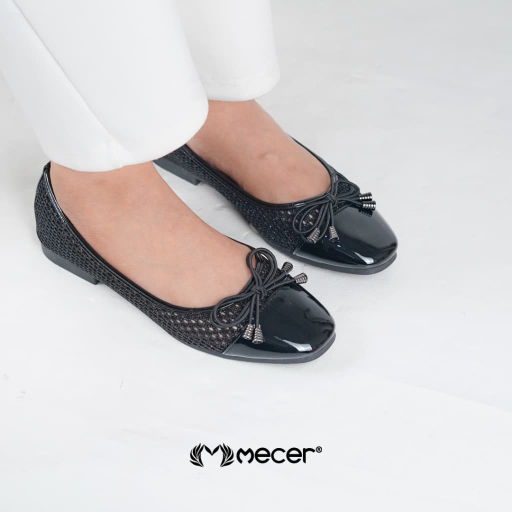 Thumbnail gambar ke-7 produk Mecer Core WYH65253A Beige, Gold dan Hitam Size 36-41, Flatshoes Wanita Casual Look, Formal dan Hangout
