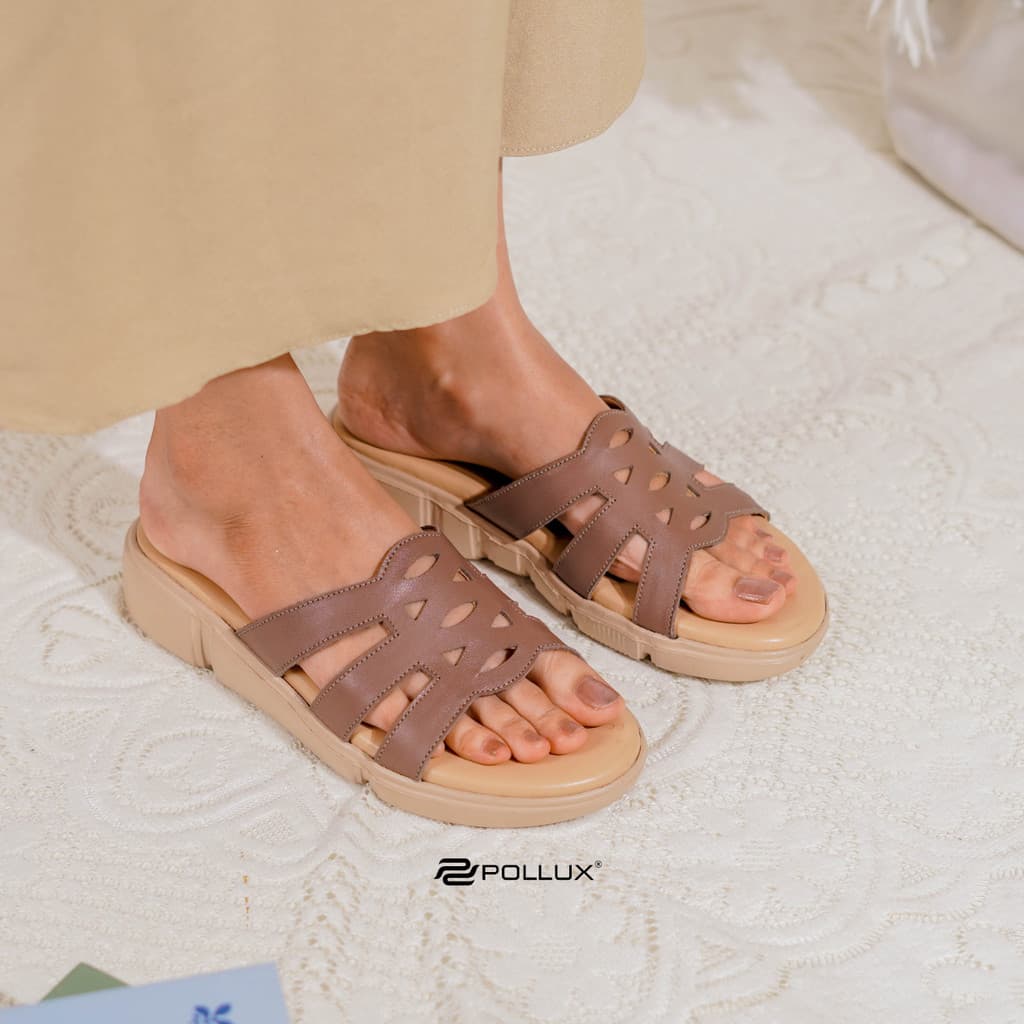 Thumbnail gambar ke-3 produk Pollux E - Wear WPOFV 34 Sandal Platform Wanita Kekinian  | Sandal Wanita Bahan Kulit
