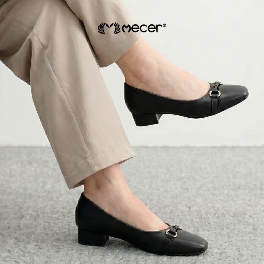 Gambar produk Mecer Monday WYH 629510 Khaki dan Hitam Size 36-40, Sepatu Wedges Wanita Kekinian Untuk Formal, Sida