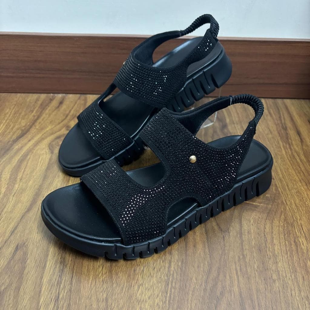 Gambar produk Pollux E-Wear WPODT 12 - Sandal Wedges Wanita Kekinian Bahan Kulit Asli