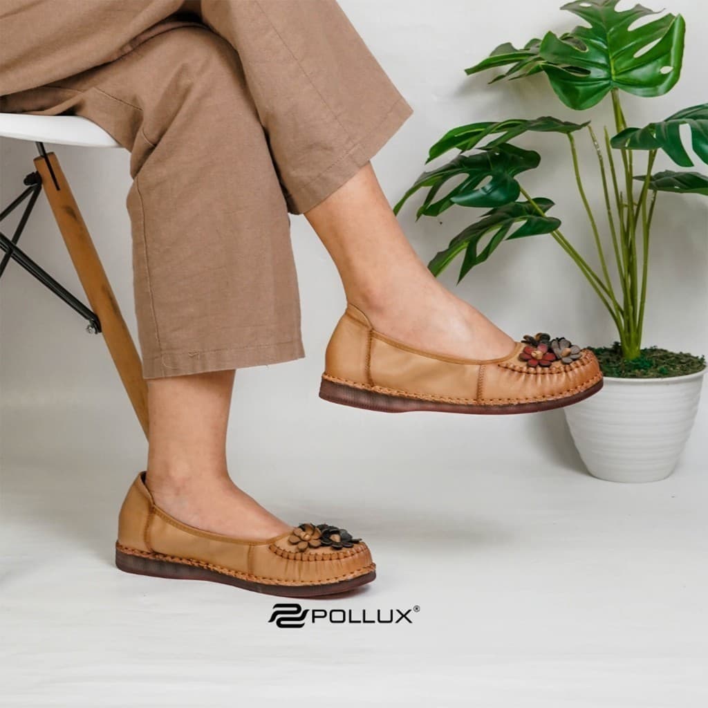 Thumbnail gambar ke-5 produk Pollux Monday Wbb 9092- Sepatu Flatshoes Wanita Bahan Kulit Asli