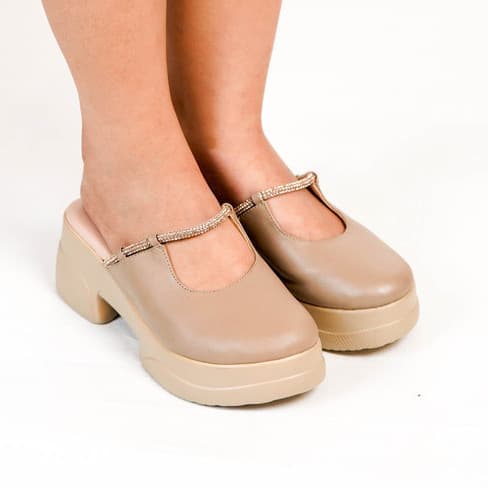 Thumbnail gambar ke-6 produk Pollux Bold WPOCU 21 Sepatu Sandal Wedges Bahan Kulit Asli | Sandal Heels WPOCS 04