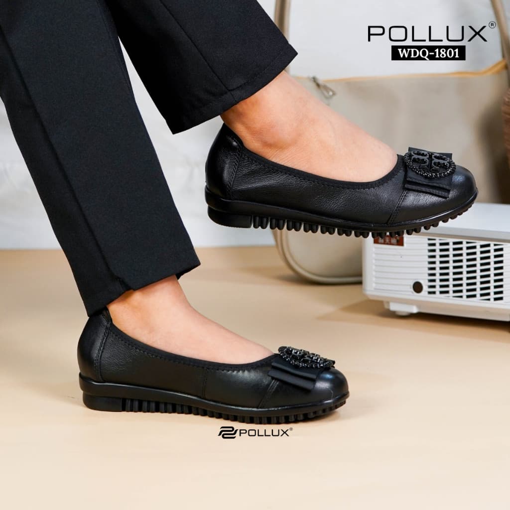 Thumbnail gambar ke-4 produk Pollux Monday WDQ 2108 Flat shoes Wanita Bahan Kulit Asli Anti Slip  | Sepatu formal Wanita WDQ 1801