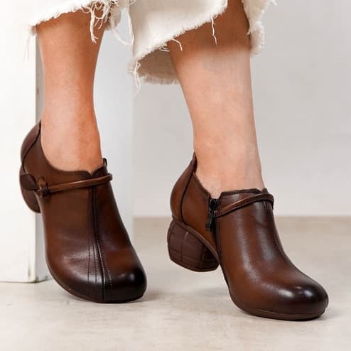 Gambar ke-9 produk Pollux Boots WBB 9801 - Sepatu Semi Boots Wanita Elegan Bahan Kulit Asli | Boot WBB 25991