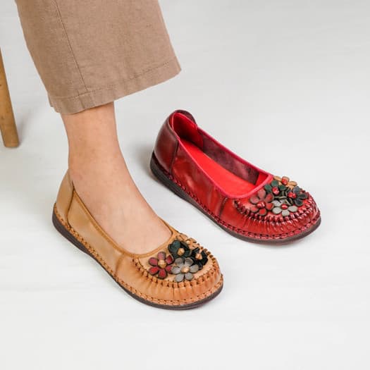 Thumbnail gambar ke-10 produk Pollux Monday Wbb 9092- Sepatu Flatshoes Wanita Bahan Kulit Asli