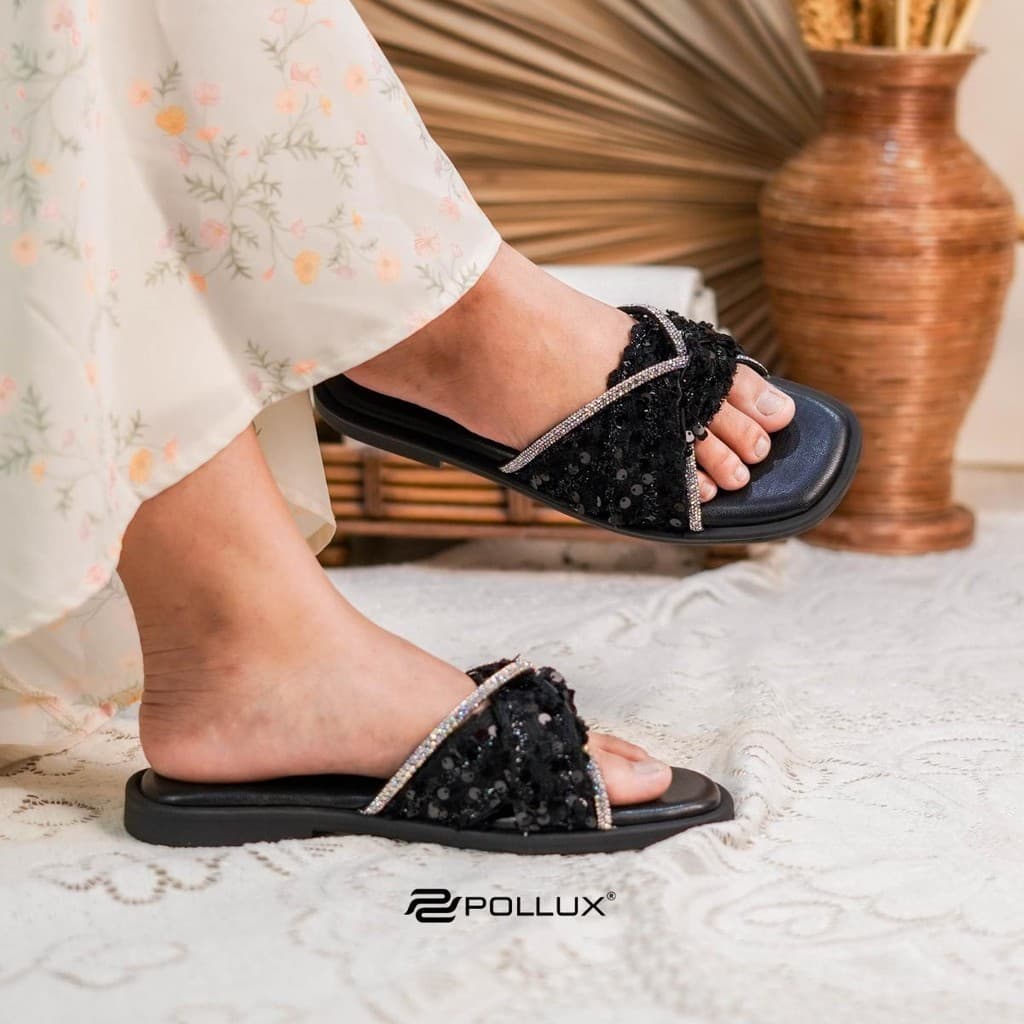 Gambar ke-8 produk Pollux Daily WPOMY 38 Sandal teplek Wanita elegan bahan kulit asli | Sandal Flat Wanita
