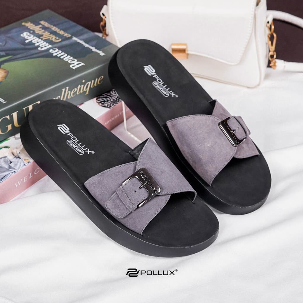 Gambar ke-7 produk Pollux Daily WPOMV 02 - Sandal Flat Wanita Bahan Kulit Asli Ringan Anti Slip