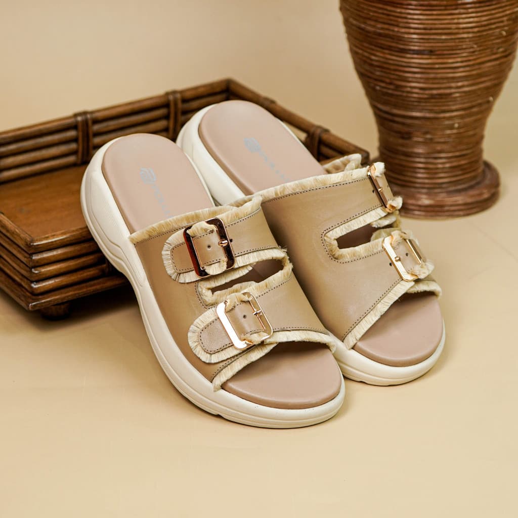 Thumbnail gambar ke-11 produk Pollux E-Wear WPOLP 05 - Sandal Wedges Wanita Kekinian Bahan Kulit Asli