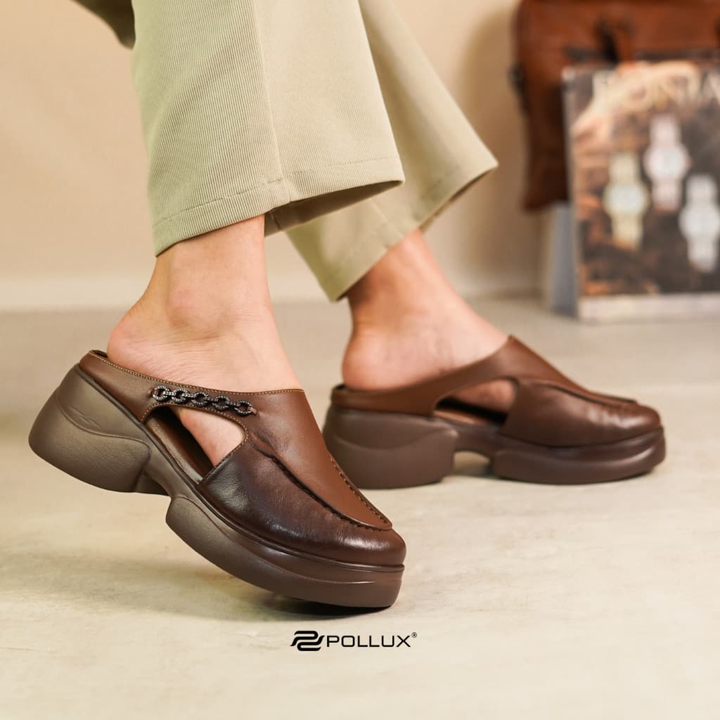 Thumbnail gambar ke-3 produk Pollux Bold WPOCU 44 - Sandal Wanita Kekinian Bahan Kulit Asli | Sandal Wedges Wanita