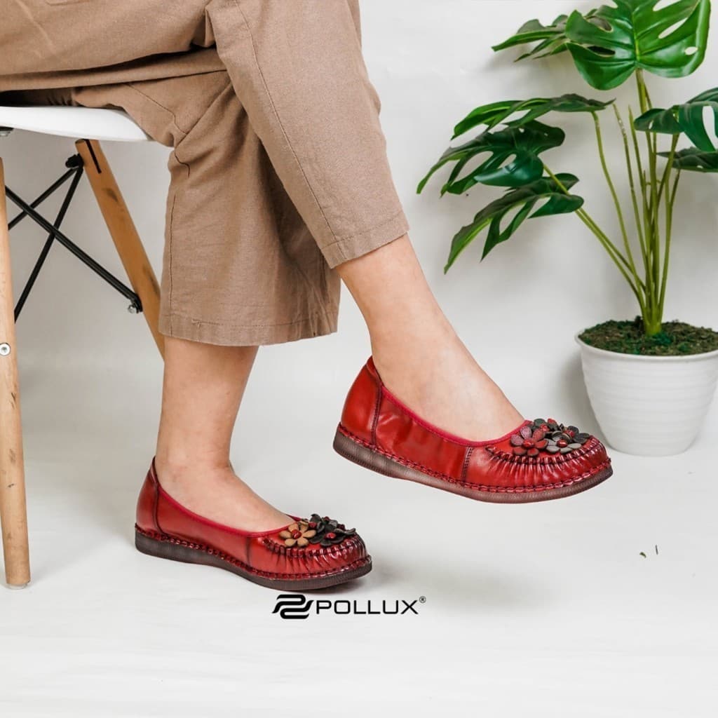 Gambar ke-8 produk Pollux Monday Wbb 9092- Sepatu Flatshoes Wanita Bahan Kulit Asli