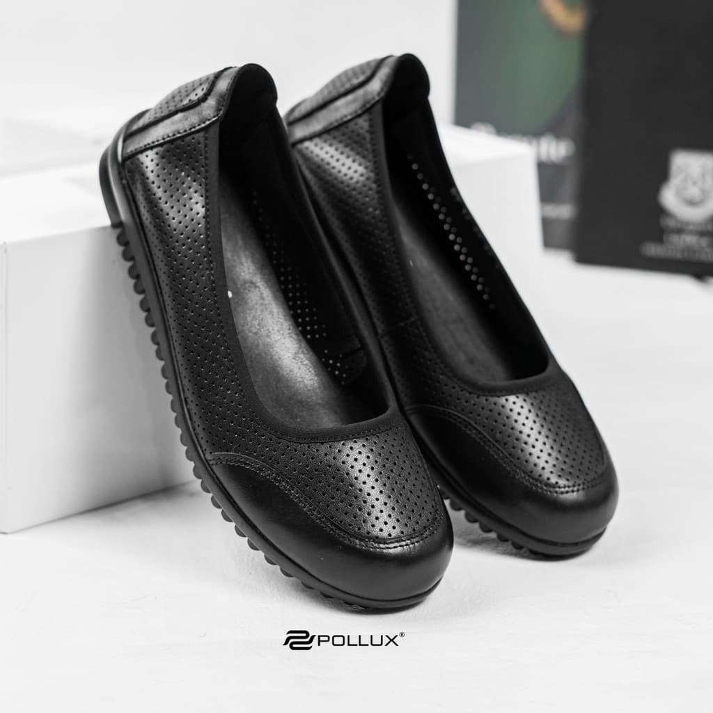 Thumbnail gambar ke-7 produk Pollux Monday WPOMT 16 Sepatu Flat Shoes Wanita  Hitam Elegan | Slip On Kerja & Casual Nyaman Dipakai