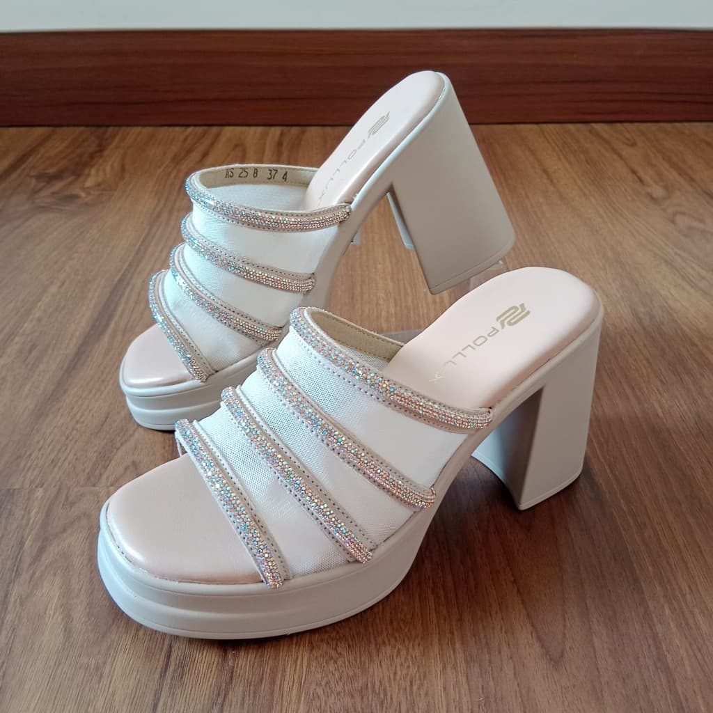 Thumbnail gambar ke-7 produk Pollux Classic WPOAS 25 - Sandal Heels Wanita Berbahan Kulit | Heels 9Cm | Heels Kekinian