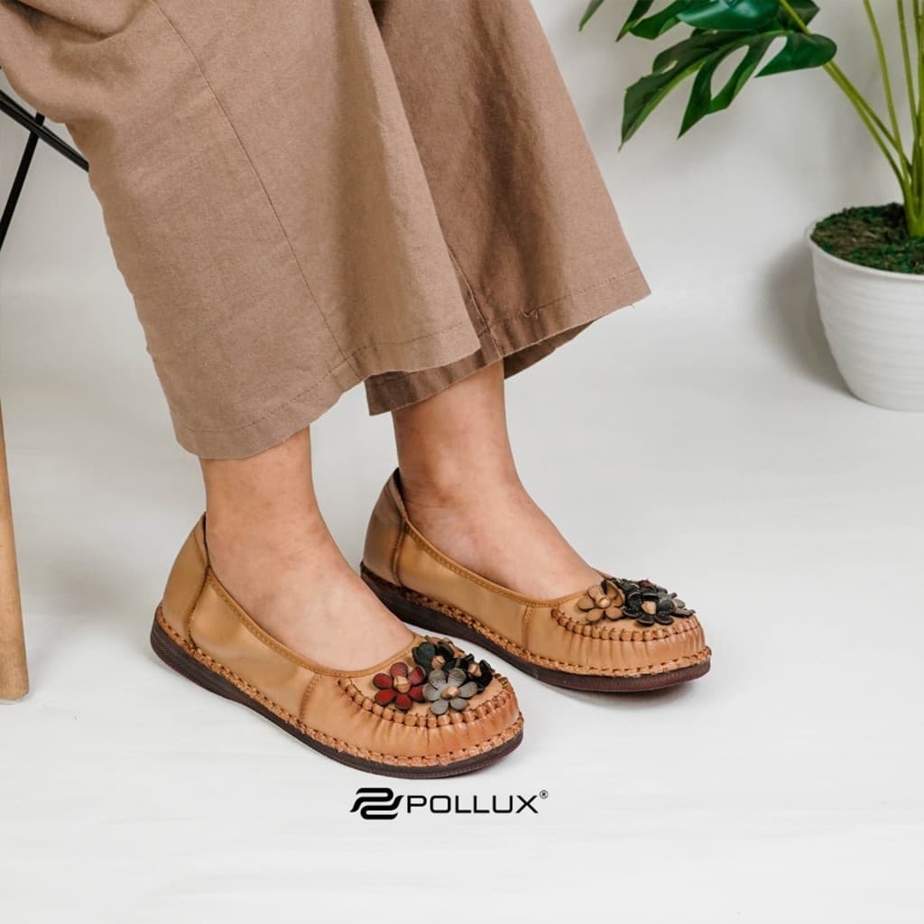 Thumbnail gambar ke-4 produk Pollux Monday Wbb 9092- Sepatu Flatshoes Wanita Bahan Kulit Asli
