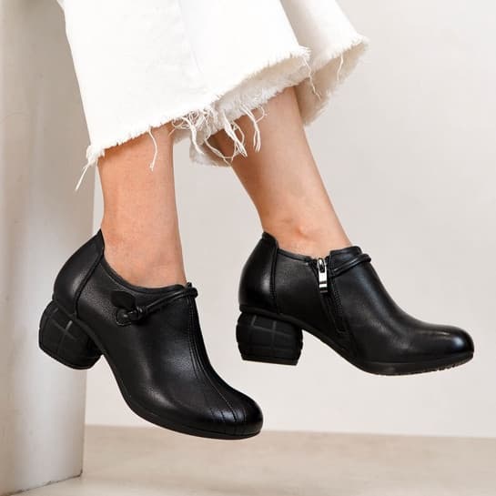 Thumbnail gambar ke-4 produk Pollux Boots WBB 9801 - Sepatu Semi Boots Wanita Elegan Bahan Kulit Asli | Boot WBB 25991