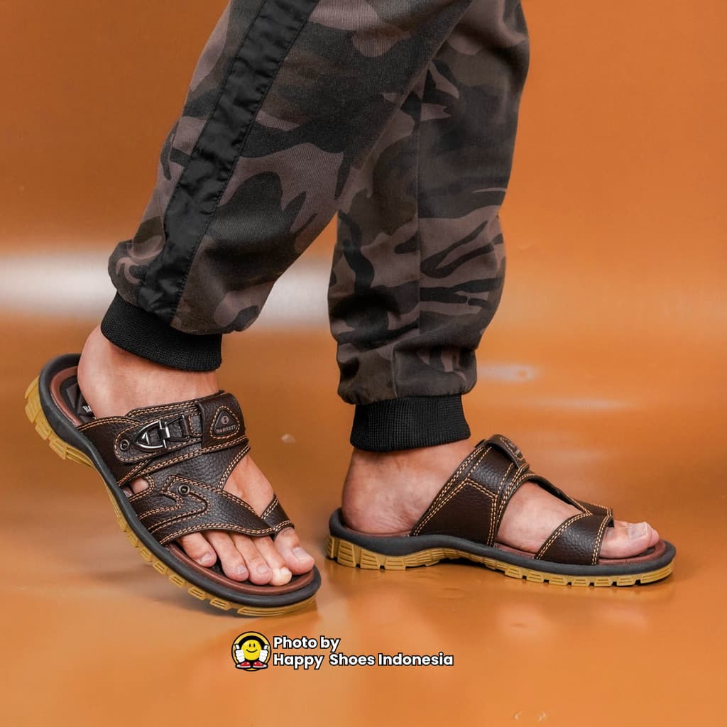 Gambar ke-6 produk Sandal Pria BARNETT Dakota Top King 08 Sandal Cowok Formal Casual Kekinian Model Slide Slop Distro H