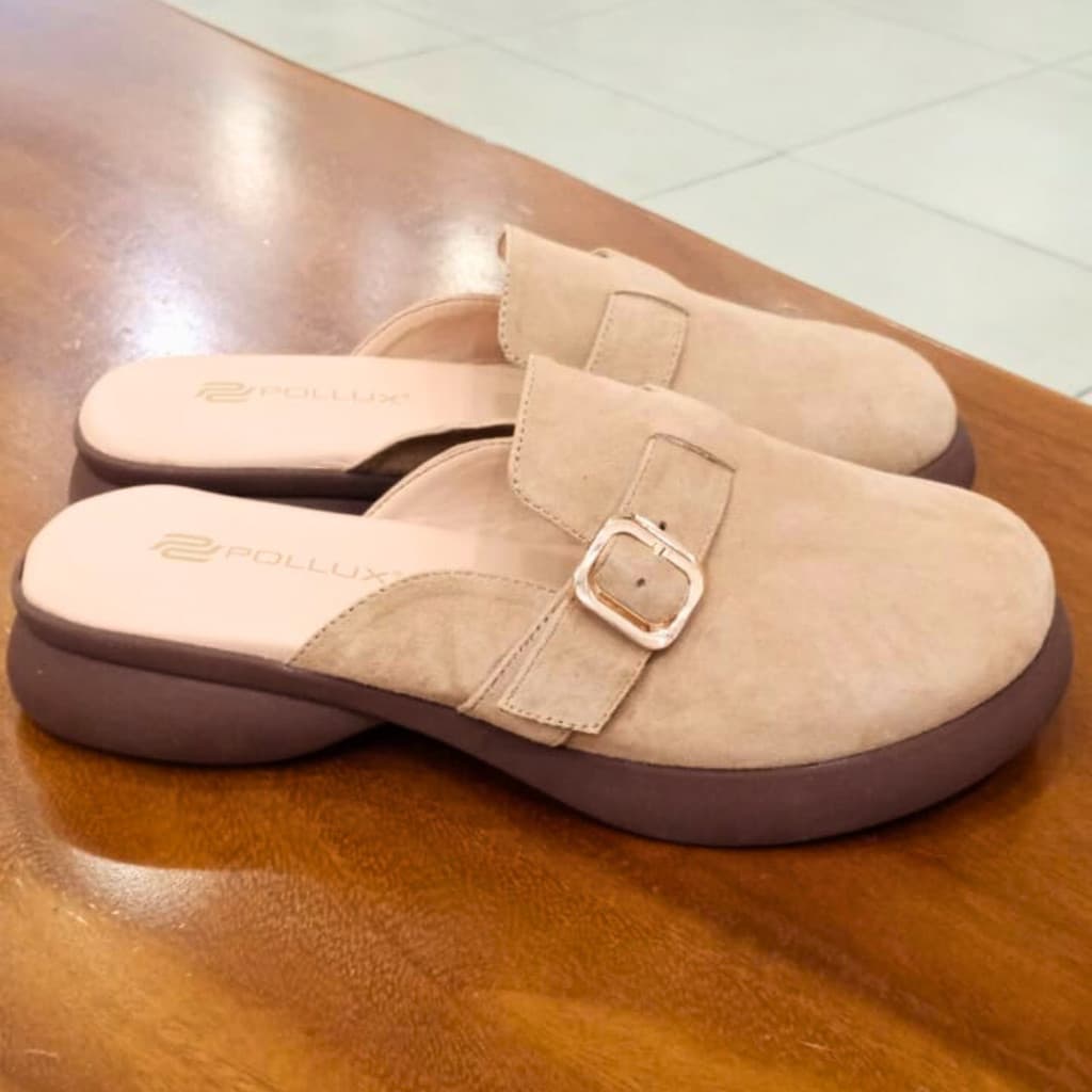 Thumbnail gambar ke-6 produk Pollux E - Wear WPOMO 15 - Sandal Wanita Bahan Kulit Asli | Sandal Flat Wanita Kekinian