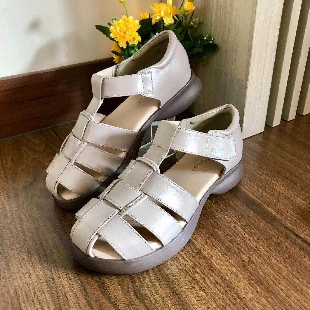 Thumbnail gambar ke-7 produk Pollux E-Wear WPOMO 28 - Sandal Flat Wanita Kekinian Bahan Kulit Asli Ringan Anti Slip Cocok untuk Ak