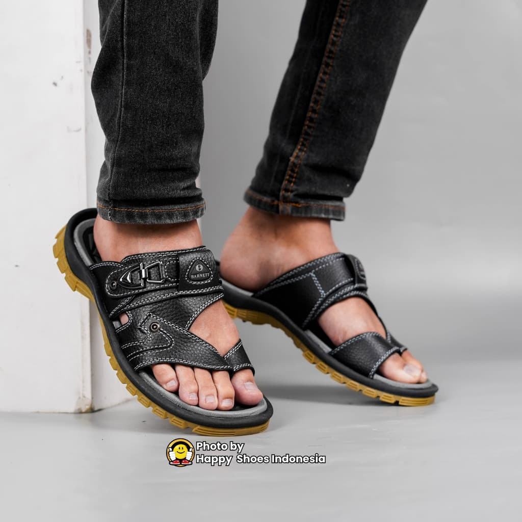 Thumbnail gambar ke-4 produk Sandal Pria BARNETT Dakota Top King 08 Sandal Cowok Formal Casual Kekinian Model Slide Slop Distro H