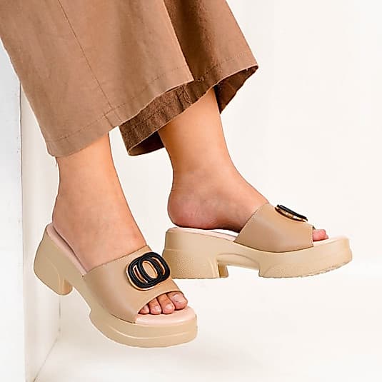 Thumbnail gambar ke-3 produk Pollux Daily WPOCS 06 - Sandal Wedges Wanita Berbahan Kulit | Wedges 5cm