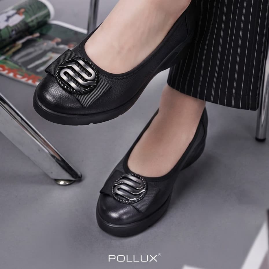 Gambar ke-10 produk Pollux Monday WPOBW 01 - Sepatu Kerja Wanita | Pantofel Wanita Bahan Kulit | Sepatu Wedges Wanita Tinggi 5cm
