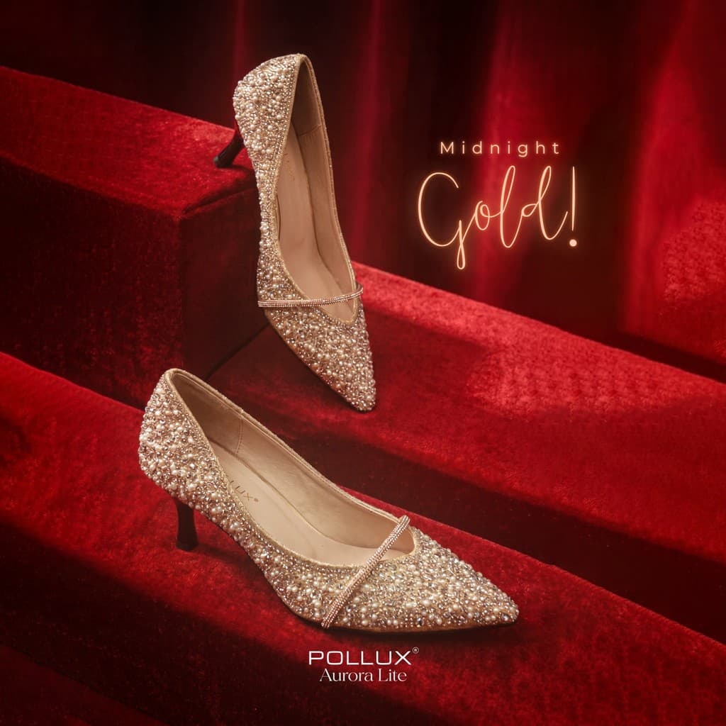 Thumbnail gambar ke-4 produk Pollux Aurora Lite WPOAV 10 - Heels Pesta Wanita Elegan Tinggi 5cm Size 36-40