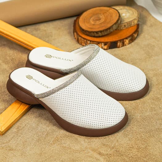 Gambar ke-1 produk Pollux E-Wear WPOMO 12 - Sandal Wanita Bahan Kulit | Wedges Wanita | Sepatu Sandal Wanita