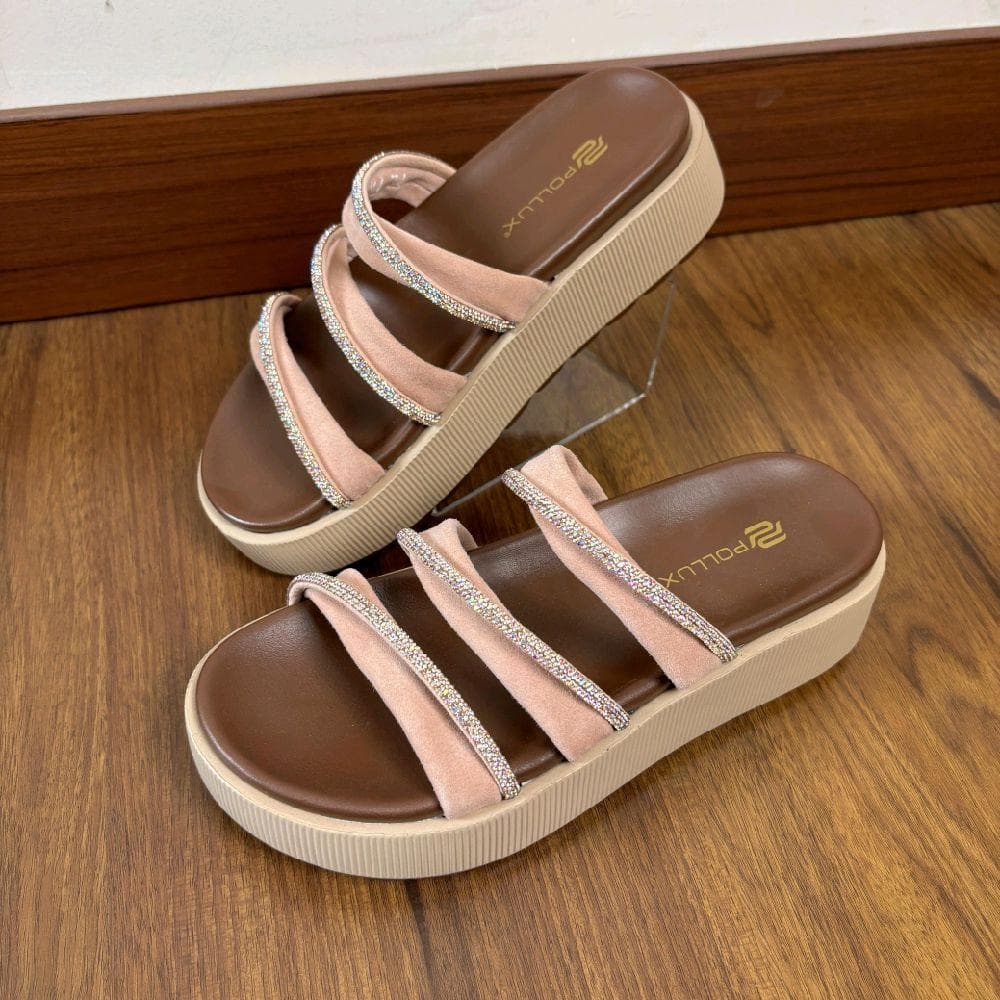 Thumbnail gambar ke-5 produk Pollux E-Wear WPOIT 11 - Sandal Wedges Wanita Bahan Kulit Asli