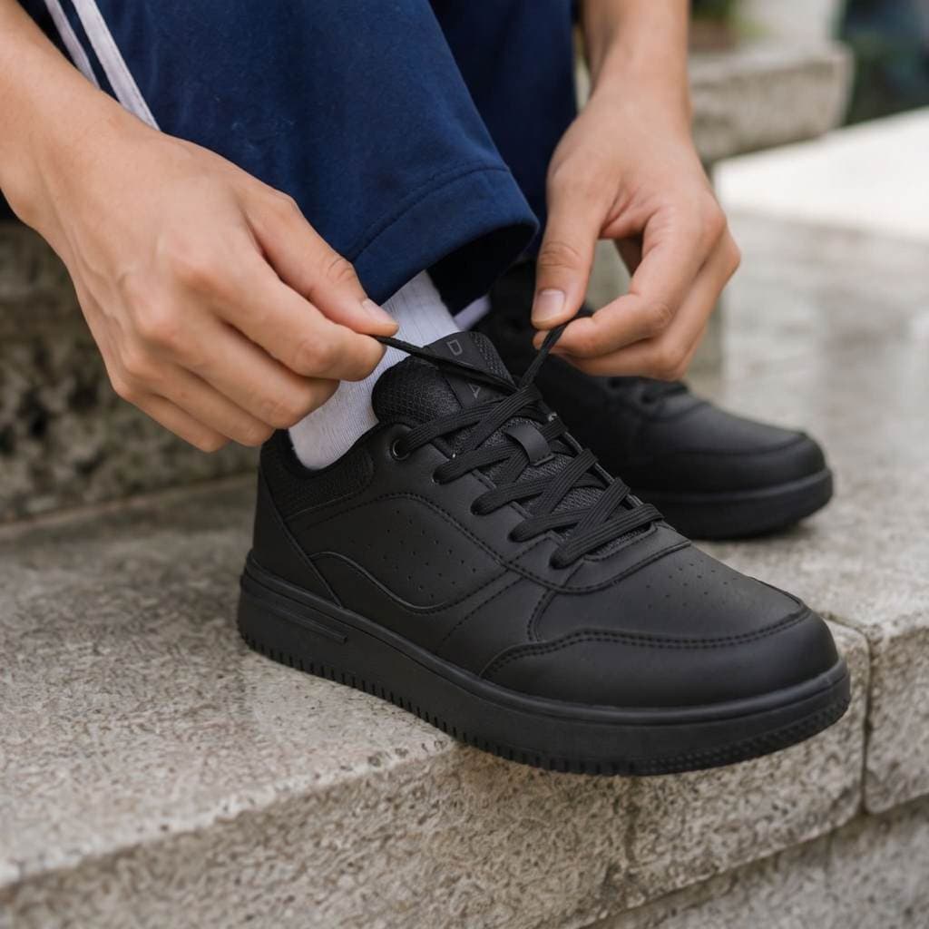 Thumbnail gambar ke-3 produk Dans Aldrin - Sepatu sekolah Anak SMP SMA Kekinian Size 38-43 Nyaman Anti Slip