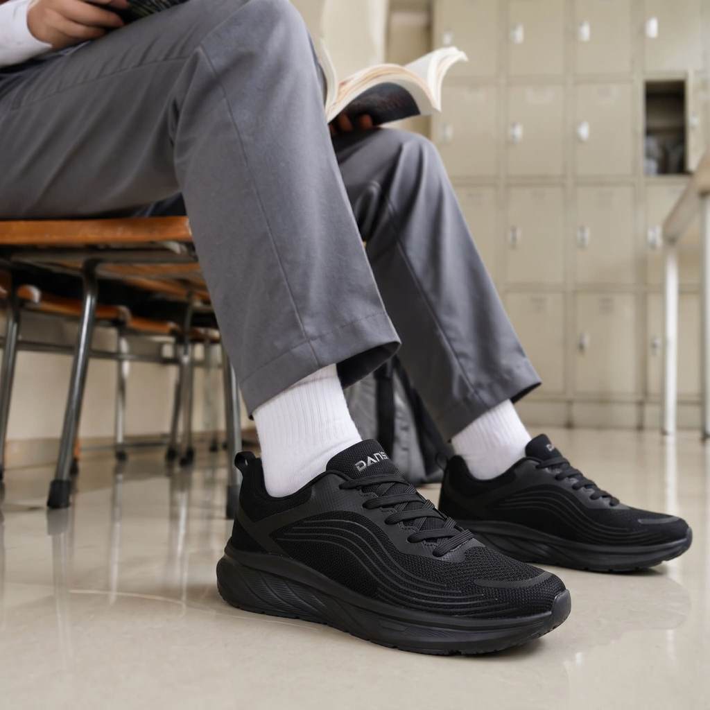 Gambar ke-1 produk Dans Hubber - Sepatu sekolah Anak SMP SMA Kekinian Size 38-43 Nyaman Anti Slip