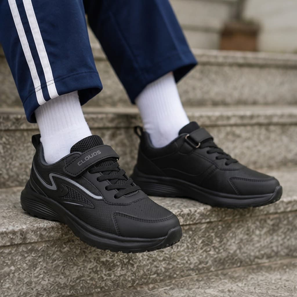 Gambar ke-1 produk Clouds CLD007 - Sepatu sekolah Anak SD Kekinian Size 28-37 Nyaman Anti Slip