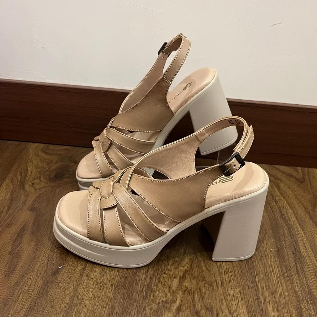 Gambar ke-7 produk Pollux Classic WPOAS 26 - Sandal Heels Wanita Berbahan Kulit | Heels 9Cm | Heels Kekinian
