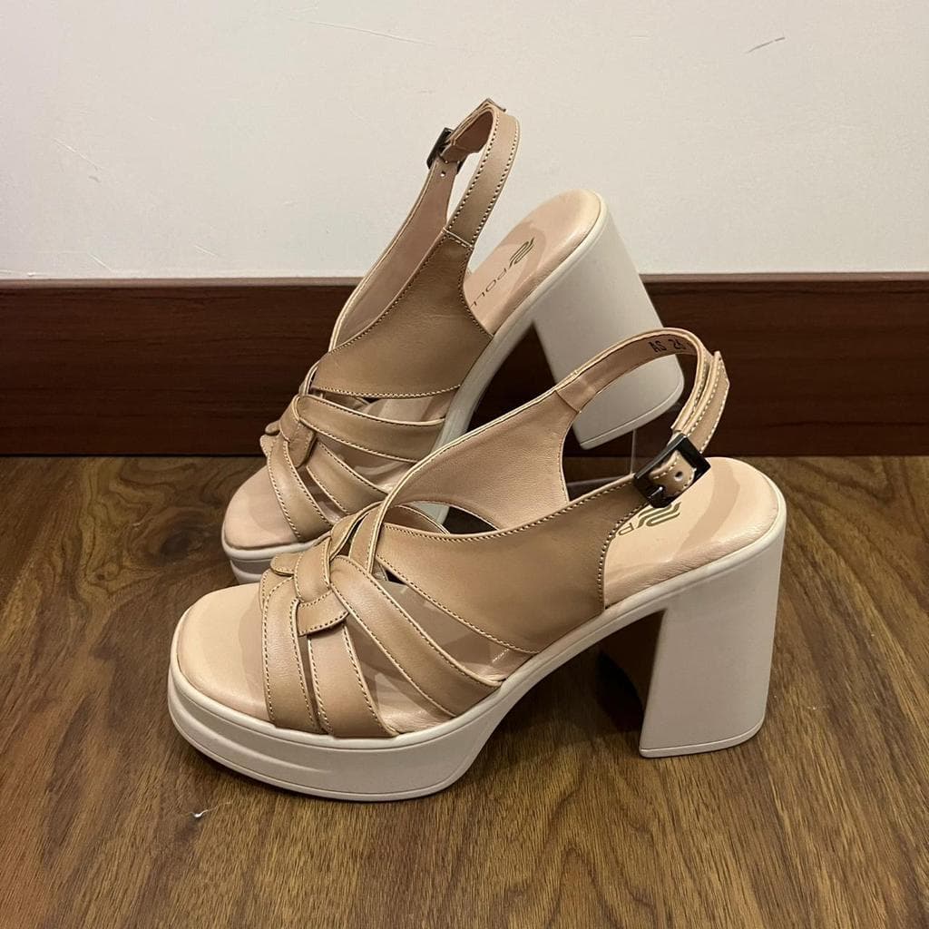 Gambar ke-7 produk Pollux Classic WPOAS 26 - Sandal Heels Wanita Berbahan Kulit | Heels 9Cm | Heels Kekinian