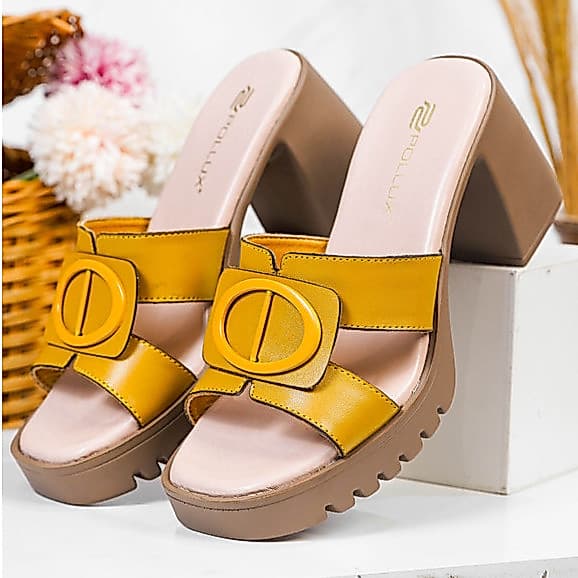 Gambar produk Pollux Classic WPOAY 30 Sepatu Sandal Heels Wanita | Heels Wanita Chunky | Heels Kekinian