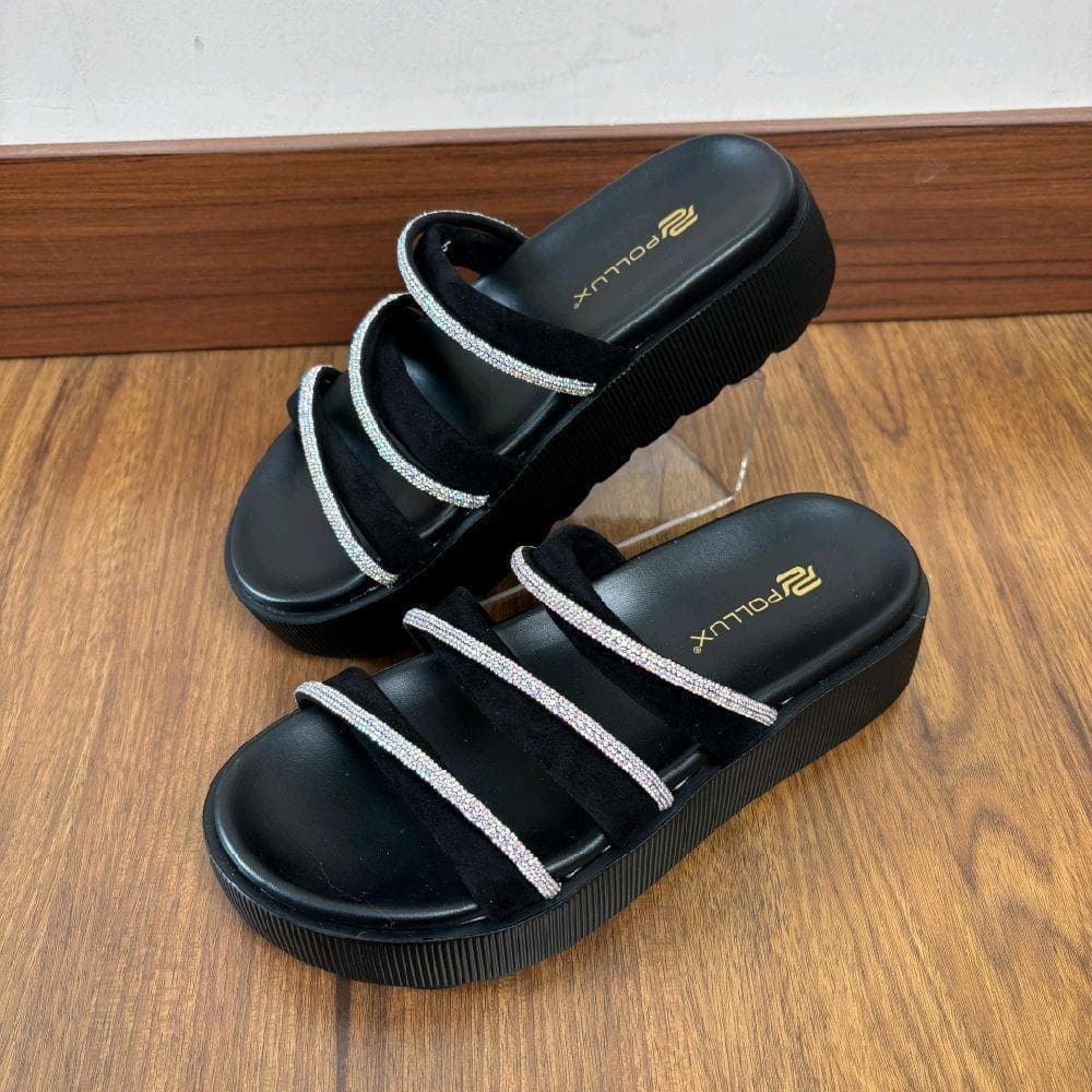 Thumbnail gambar ke-3 produk Pollux E-Wear WPOIT 11 - Sandal Wedges Wanita Bahan Kulit Asli