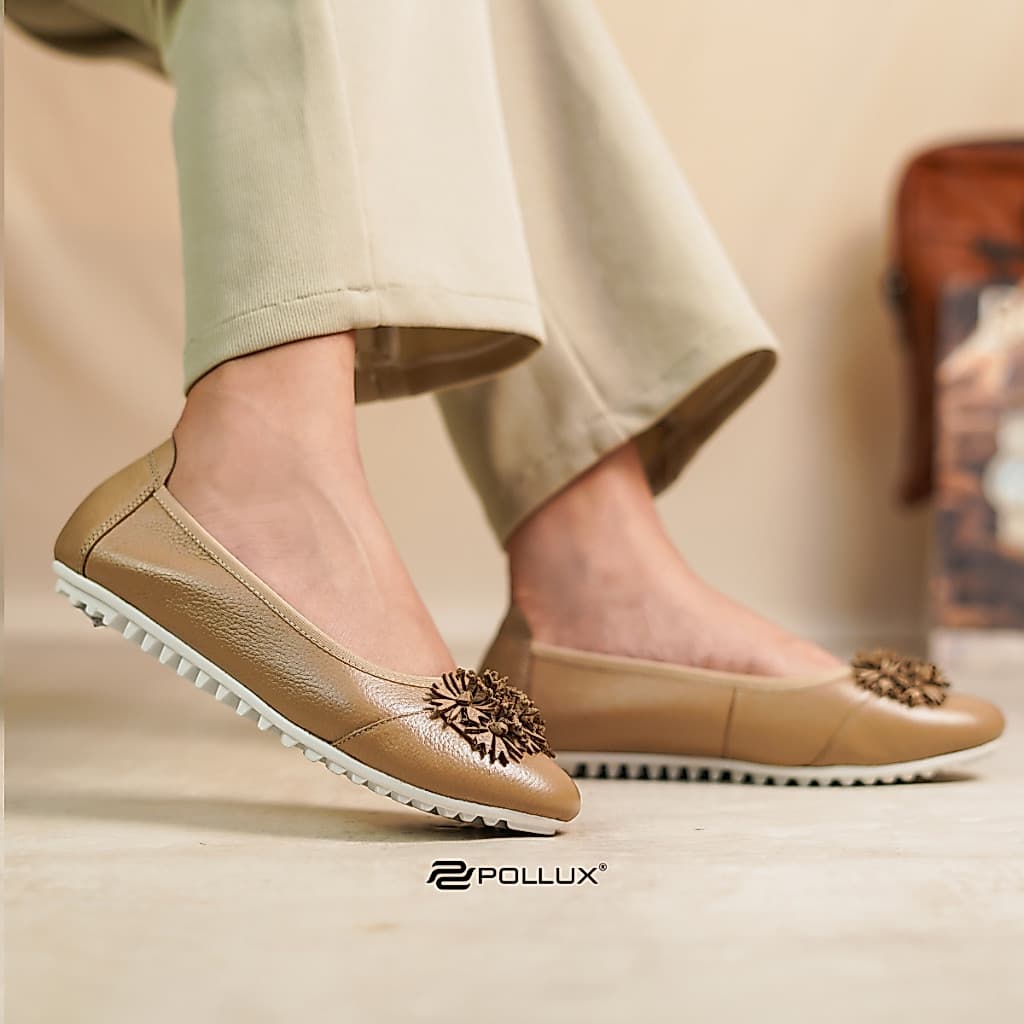 Thumbnail gambar ke-7 produk Pollux Monday WPOFX 07 - Sepatu Flat Shoes Wanita Bahan Kulit Asli | Sepatu Pantofel Wanita