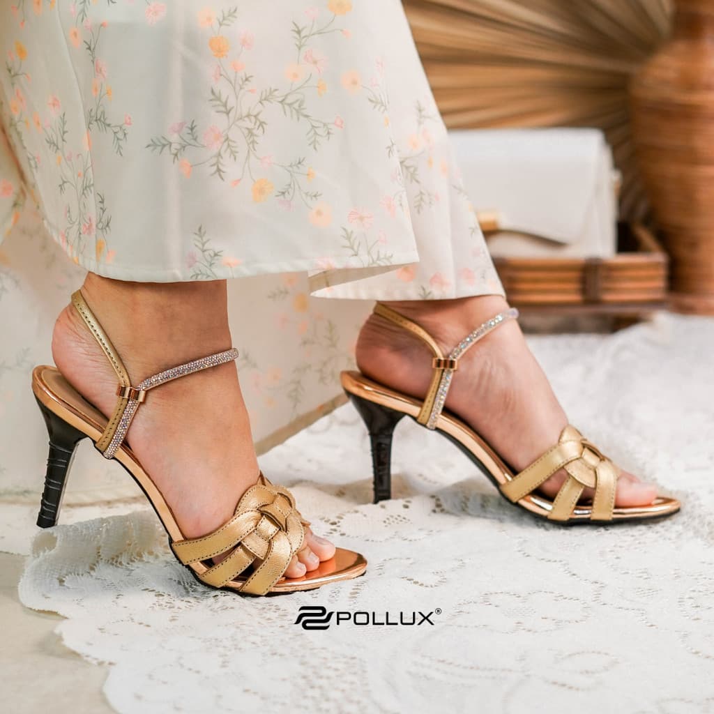Gambar ke-7 produk Pollux Aurora Lite WPOJX 90 - Sandal Heels Wanita Elegan Bahan Kulit Asli Premium