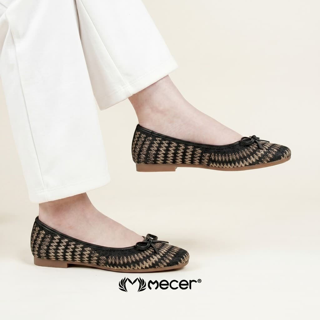 Gambar ke-1 produk Mecer Core WAB 88F1 - Flat Shoes Wanita Elegan Rajut Premium | Sepatu Kerja Casual Daily Fashion
