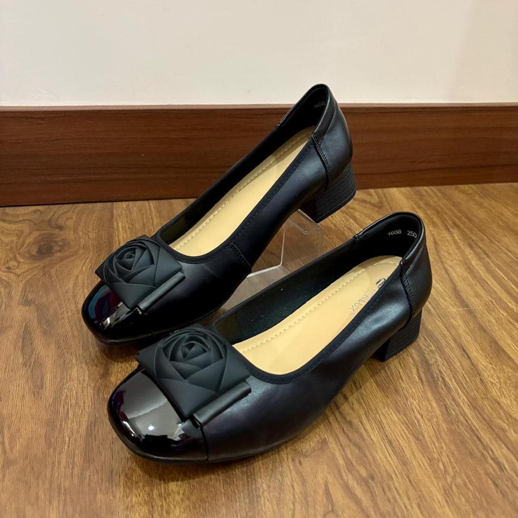 Thumbnail gambar ke-6 produk Pollux Monday WDQ 1688 - Sepatu Kerja Wanita Bahan Kulit Asli | Sepatu Wedges Wanita Tinggi 3cm