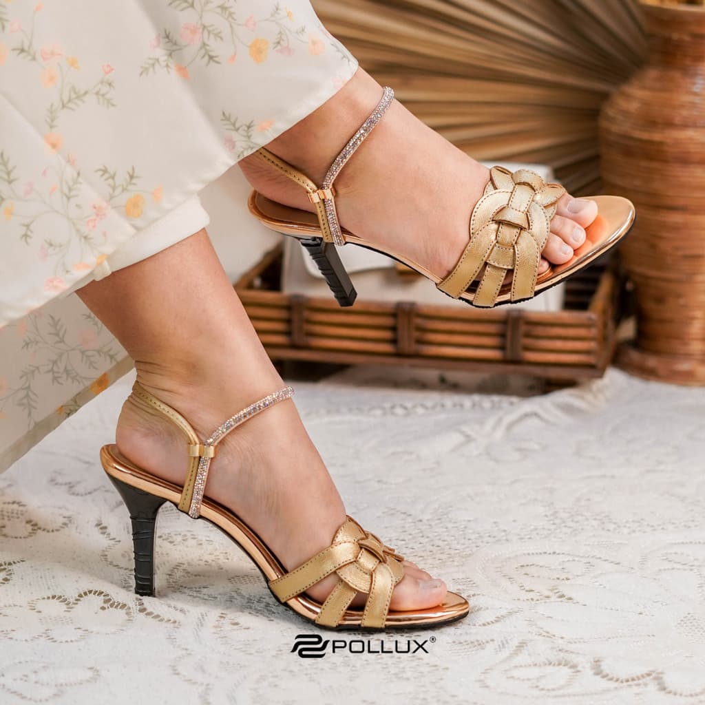 Thumbnail gambar ke-4 produk Pollux Aurora Lite WPOJX 90 - Sandal Heels Wanita Elegan Bahan Kulit Asli Premium