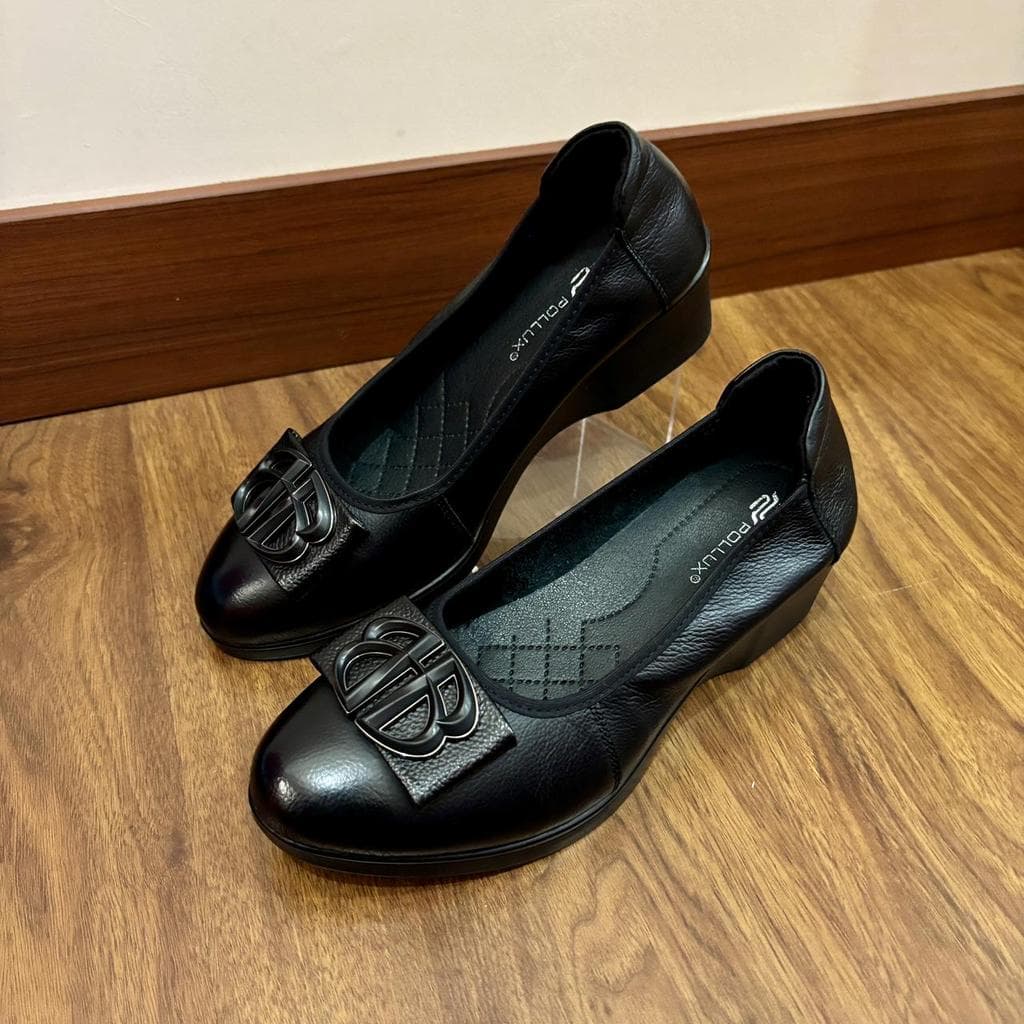 Thumbnail gambar ke-4 produk Pollux Monday WDQ 2190 - Sepatu Kerja Wanita Bahan Kulit Asli | Sepatu Wedges Wanita Tinggi 5cm
