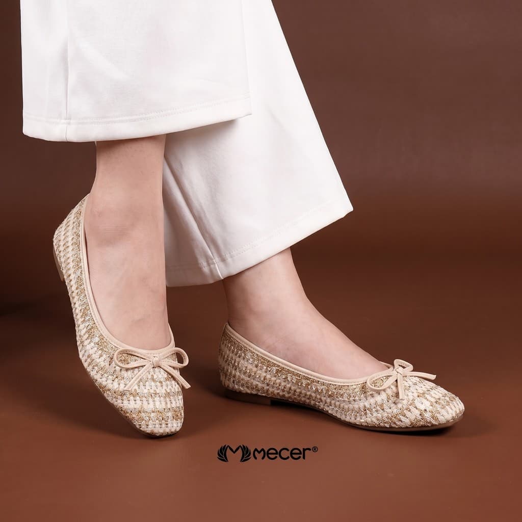 Thumbnail gambar ke-2 produk Mecer Core WAB 88F1 - Flat Shoes Wanita Elegan Rajut Premium | Sepatu Kerja Casual Daily Fashion