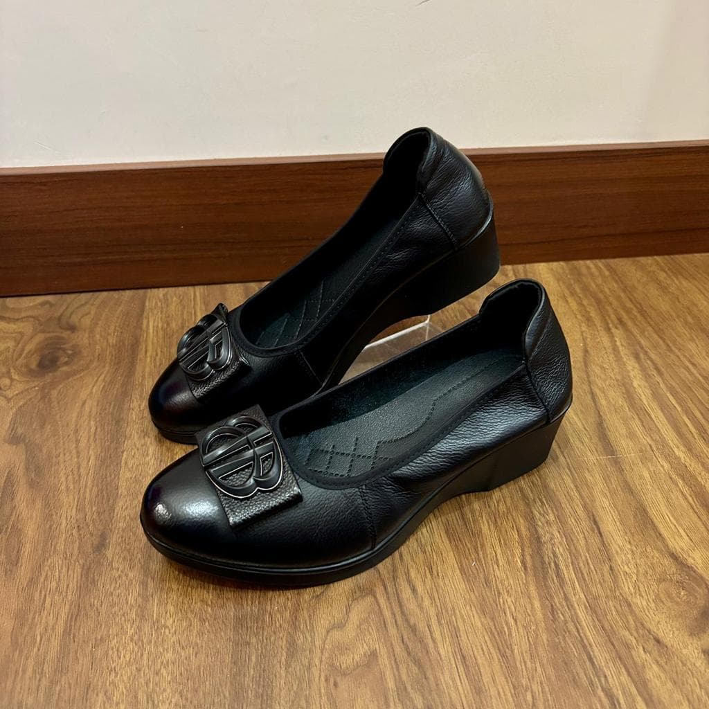 Thumbnail gambar ke-5 produk Pollux Monday WDQ 2190 - Sepatu Kerja Wanita Bahan Kulit Asli | Sepatu Wedges Wanita Tinggi 5cm