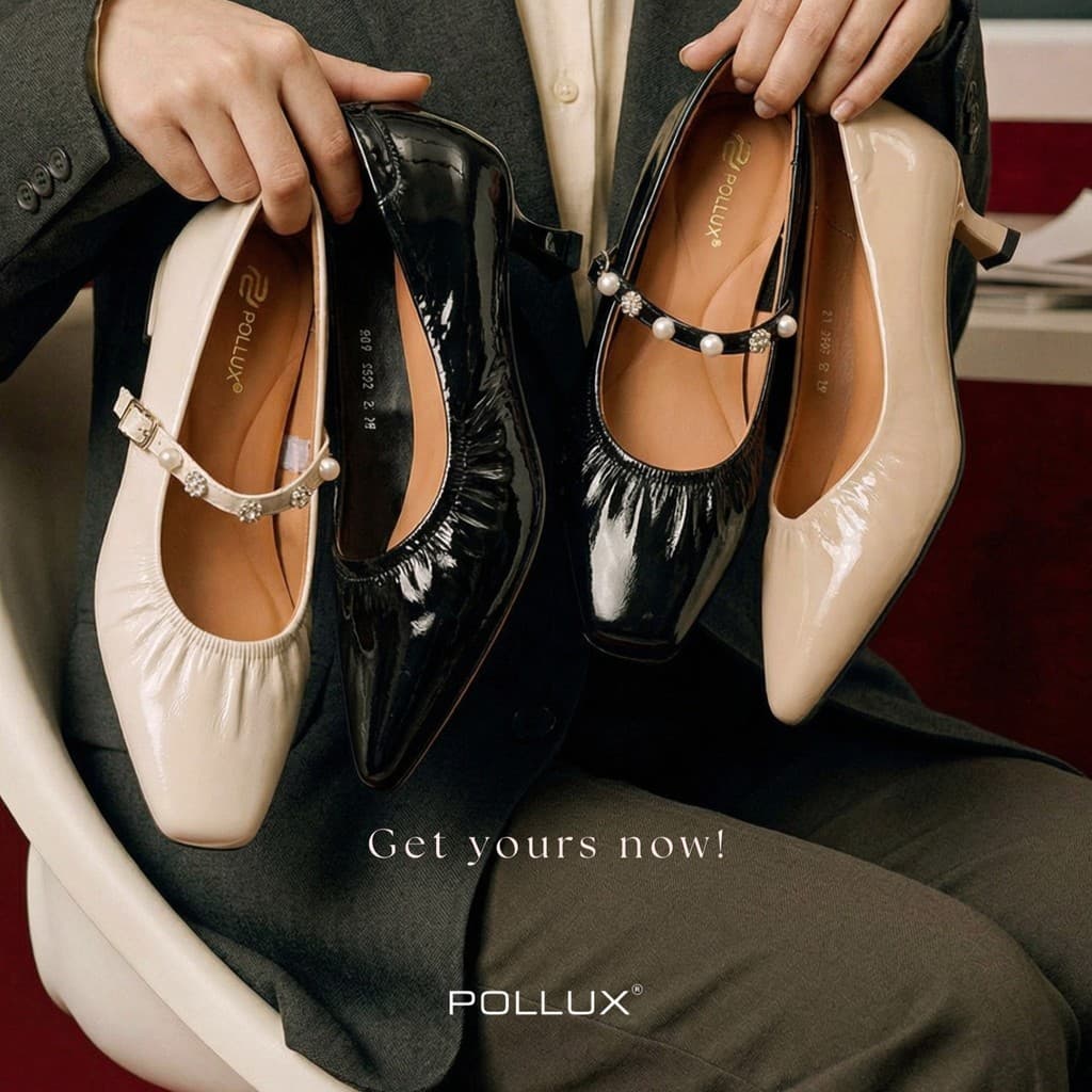 Thumbnail gambar ke-3 produk Pollux Monday WBB 80827 - Sepatu Kerja Wanita Elegan Nyaman Dipakai Tinggi 3cm