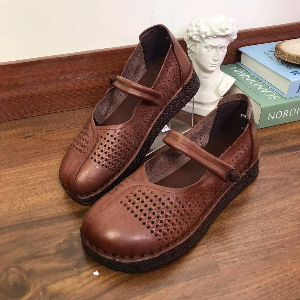 Gambar ke-8 produk Pollux Monday WBB 1781 - Sepatu Wanita Mary Jane Strap Perforated Casual Elegan
