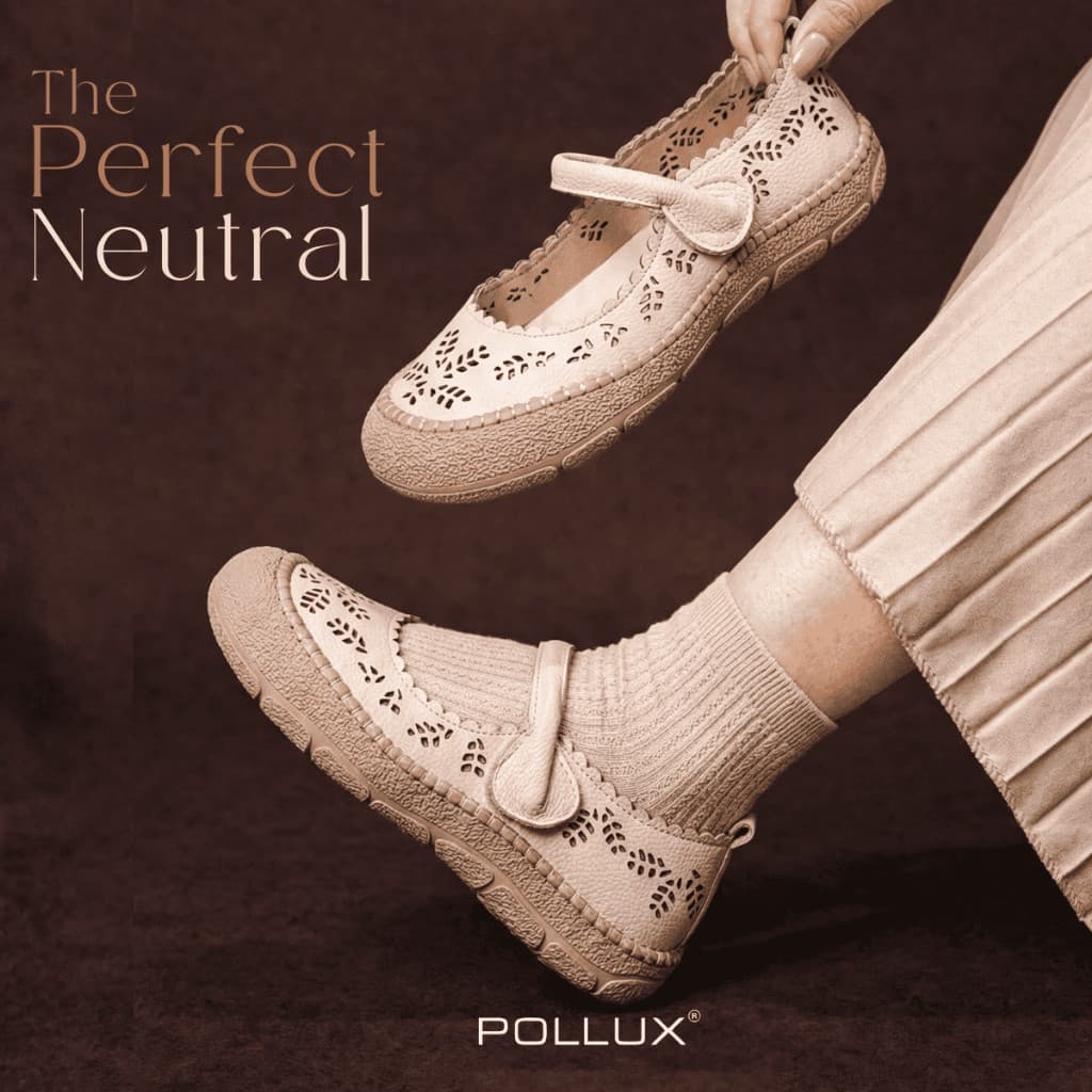 Thumbnail gambar ke-5 produk Pollux Monday WBB 625871 - Sepatu Flat shoes Wanita Stylish Kekinian Bahan Kulit Asli