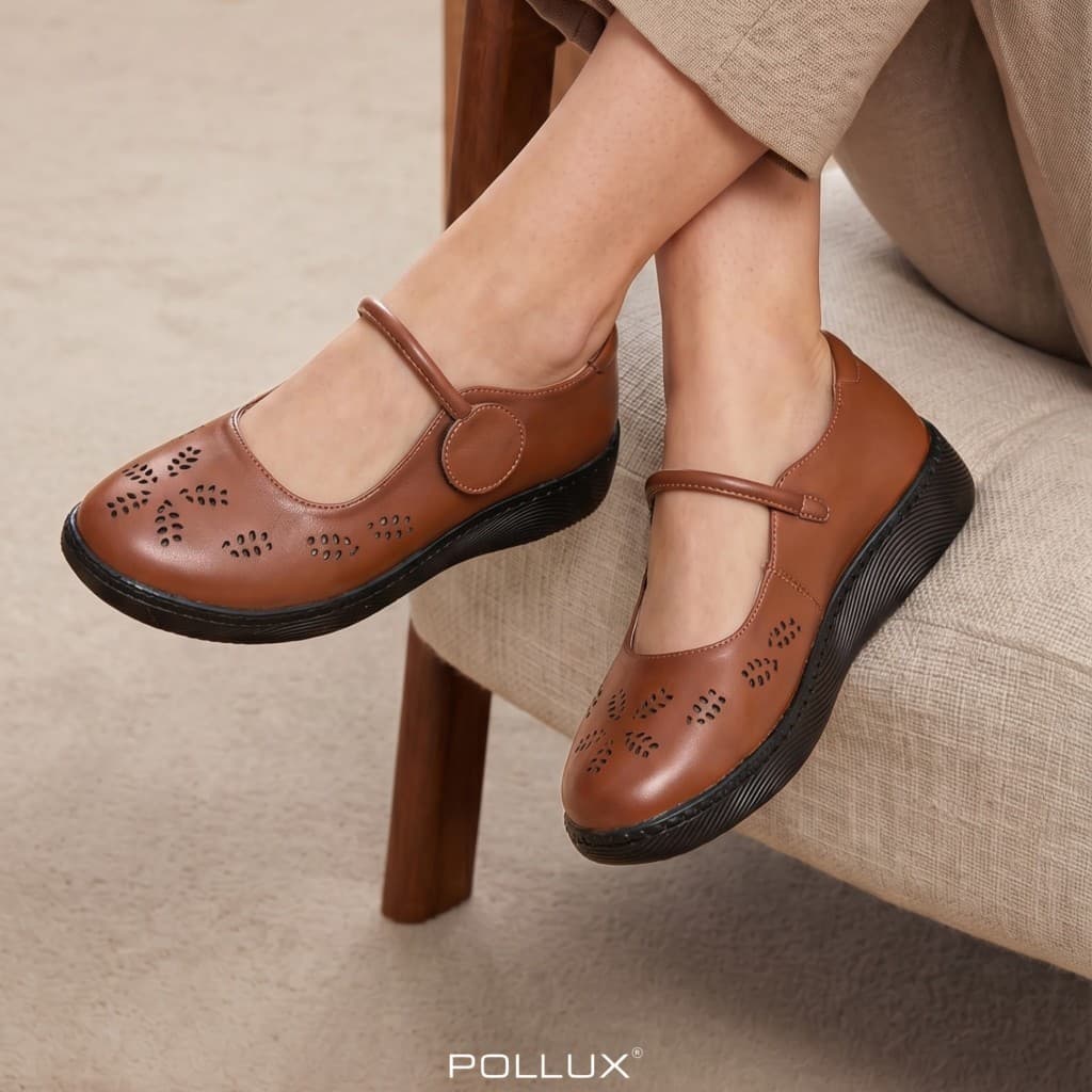 Thumbnail gambar ke-4 produk Pollux Monday WPOFW 26 - Sepatu  Flat Shoes Mary Jane Wanita Kerja Casual