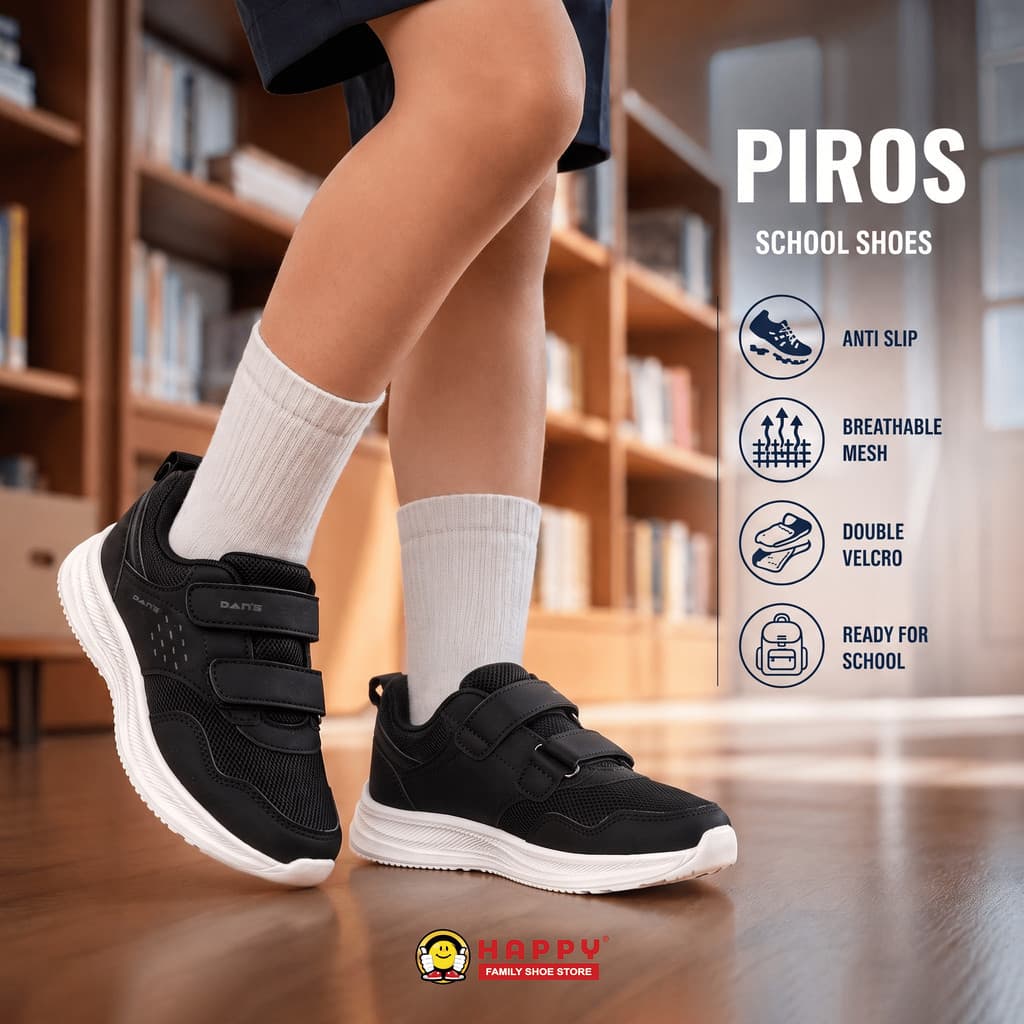 Gambar produk Dans Piros- Sepatu sekolah Anak SMP SMA Kekinian Size 32-37 Nyaman Anti Slip